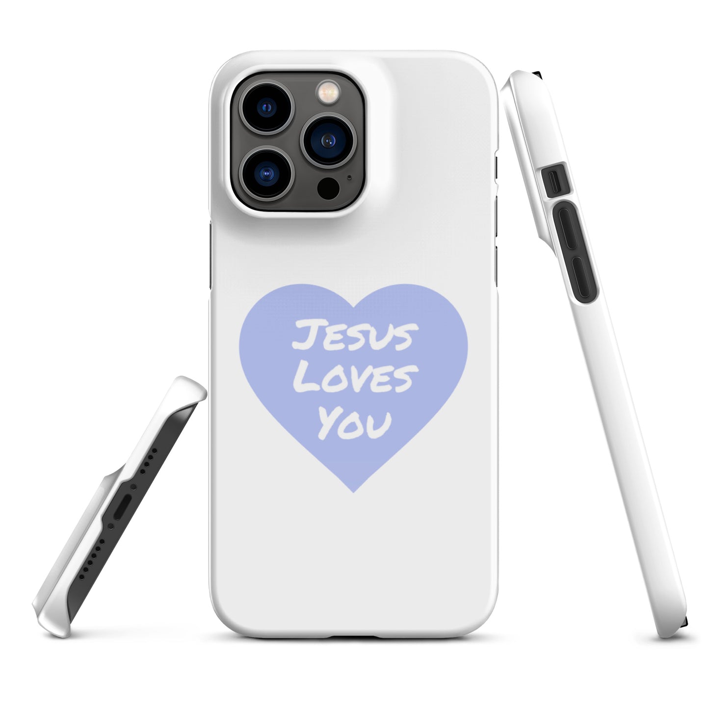 Jesus Loves You Snap iPhone® 11 - 15 Case (Lavender Heart)