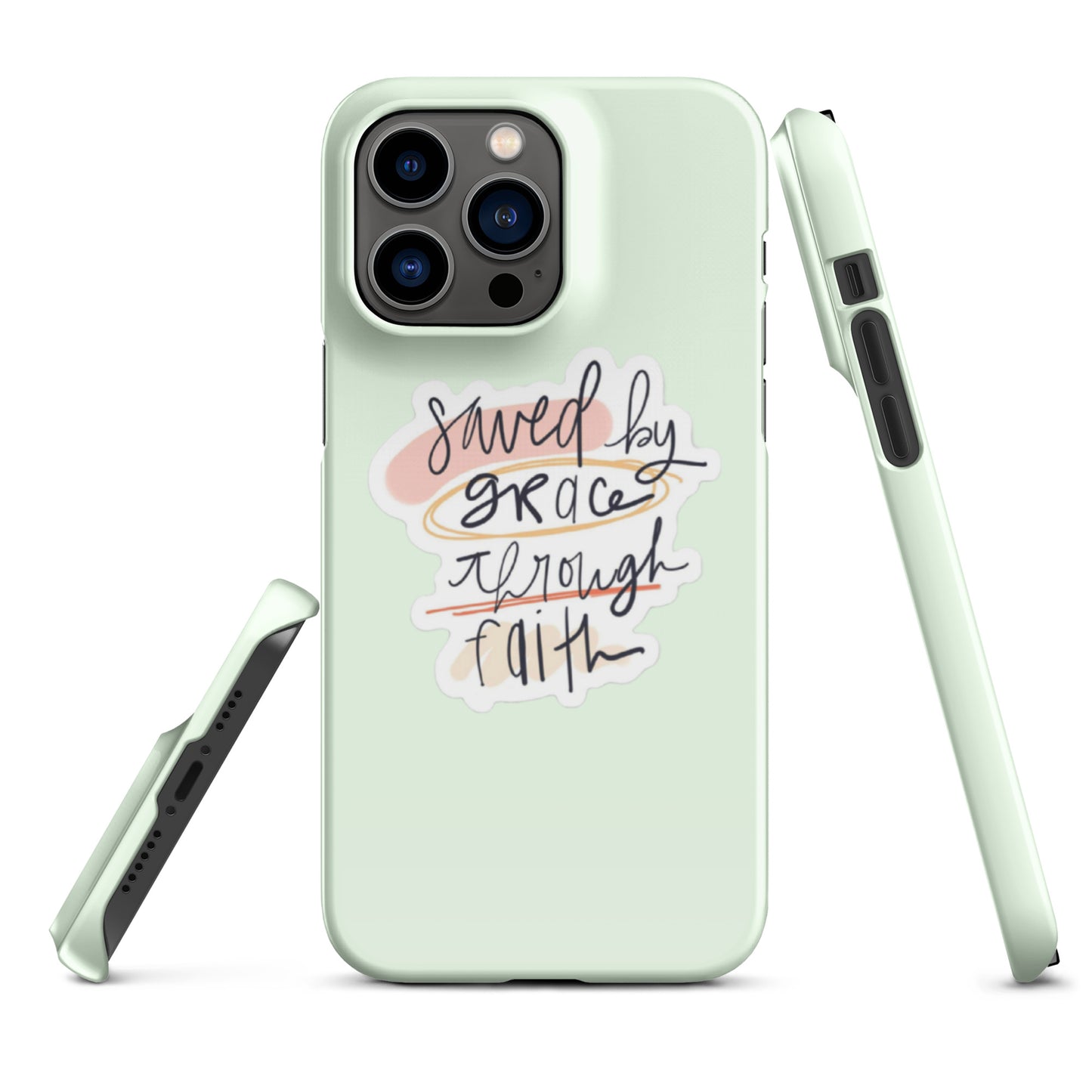 Saved By Grace Snap iPhone® 11 - 15 Case (Honeydew)