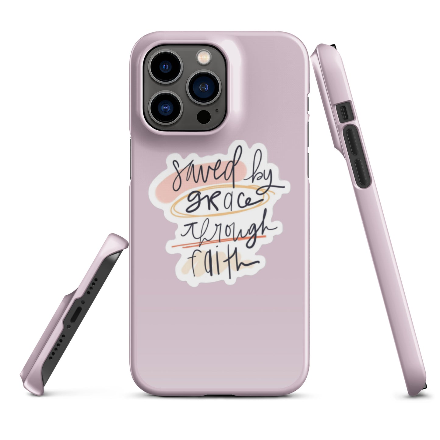 Saved By Grace Snap iPhone® 11 - 15 Case (Pale Twilight)