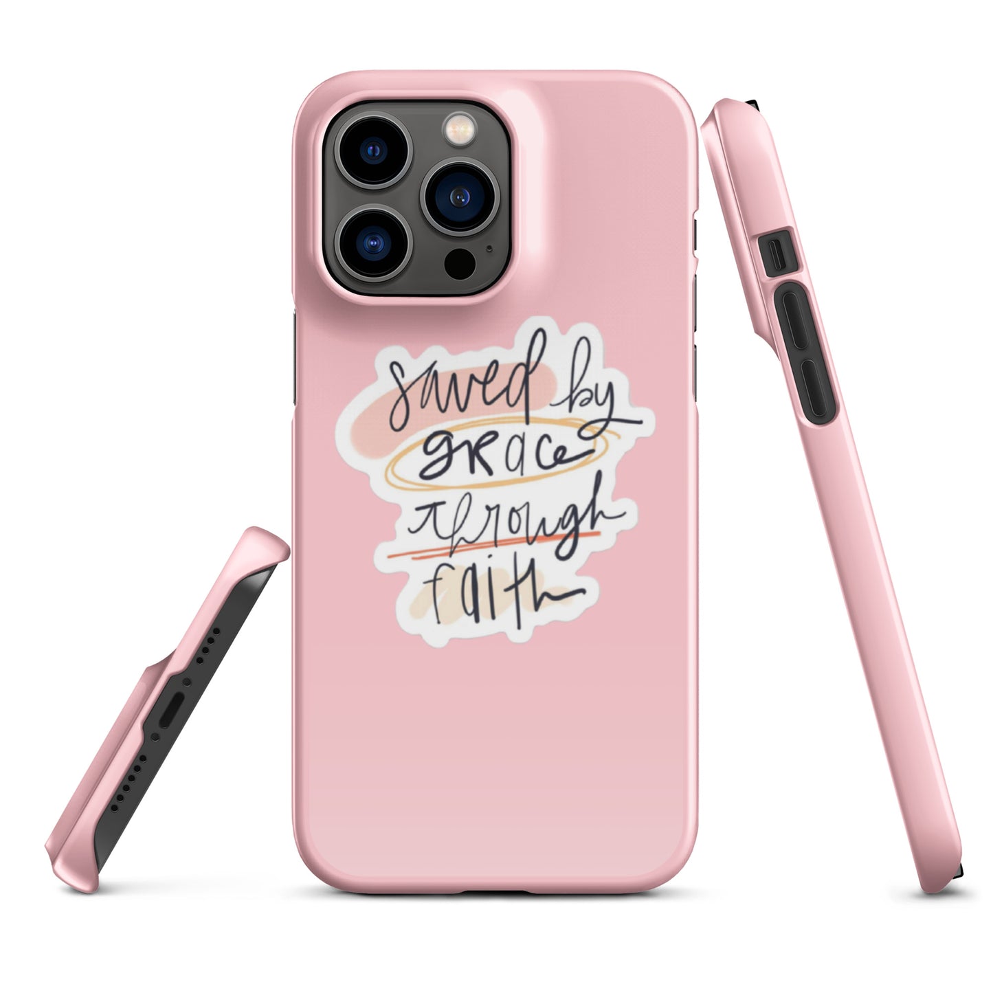 Saved By Grace Snap iPhone® 11 - 15 Case (Pink)