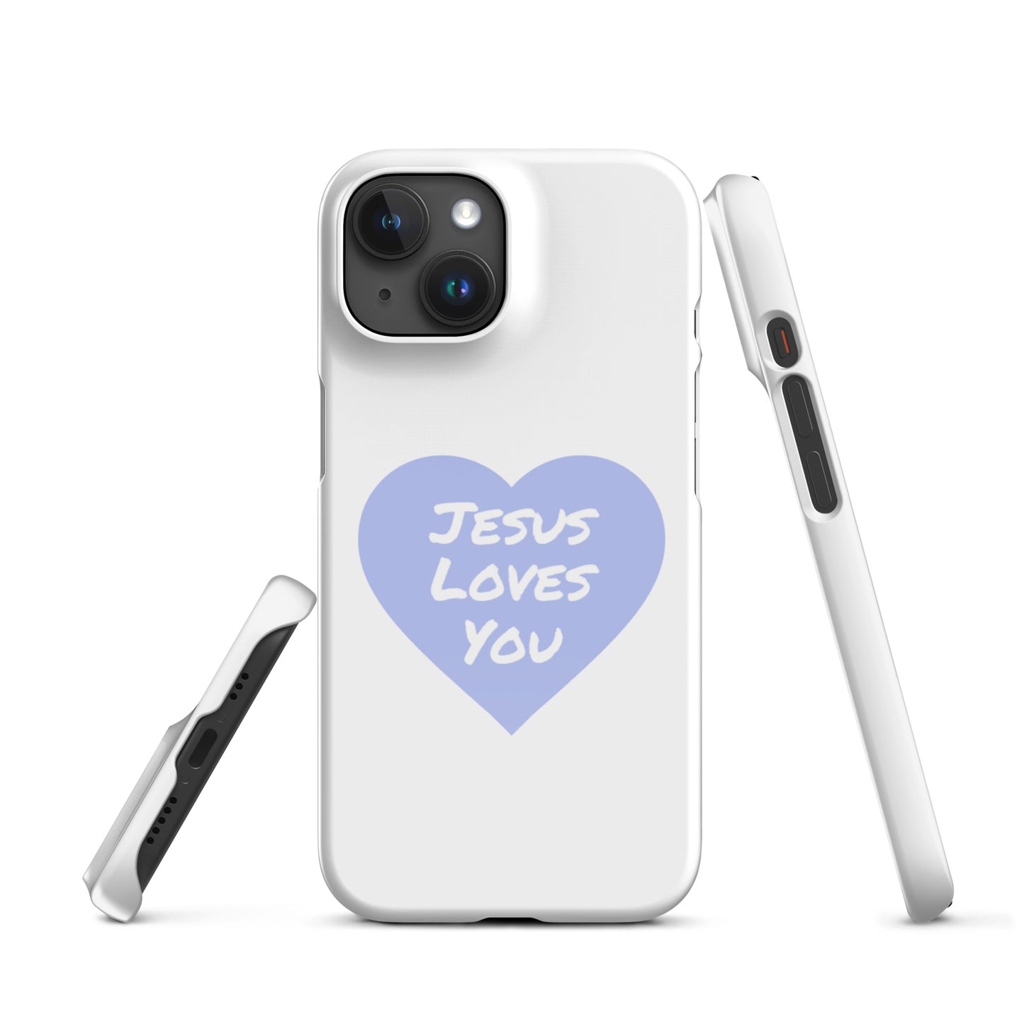 Jesus Loves You Snap iPhone® 11 - 15 Case (Lavender Heart)