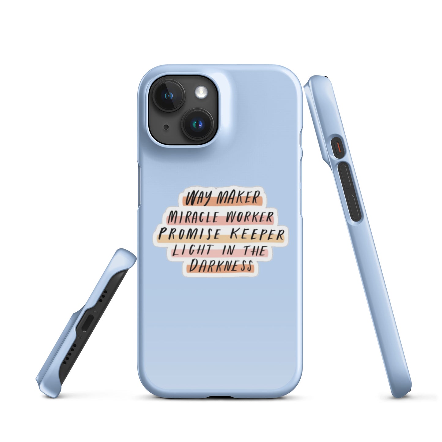 Way Maker Snap iPhone® 11 - 15 Case (Light Blue)