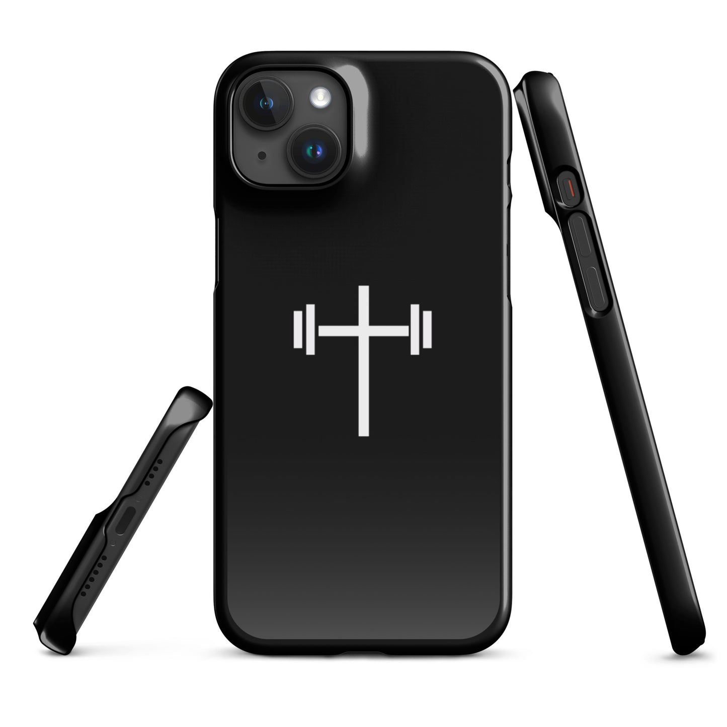 Cross & Barbell Snap iPhone® 11 - 15 Case (Black)