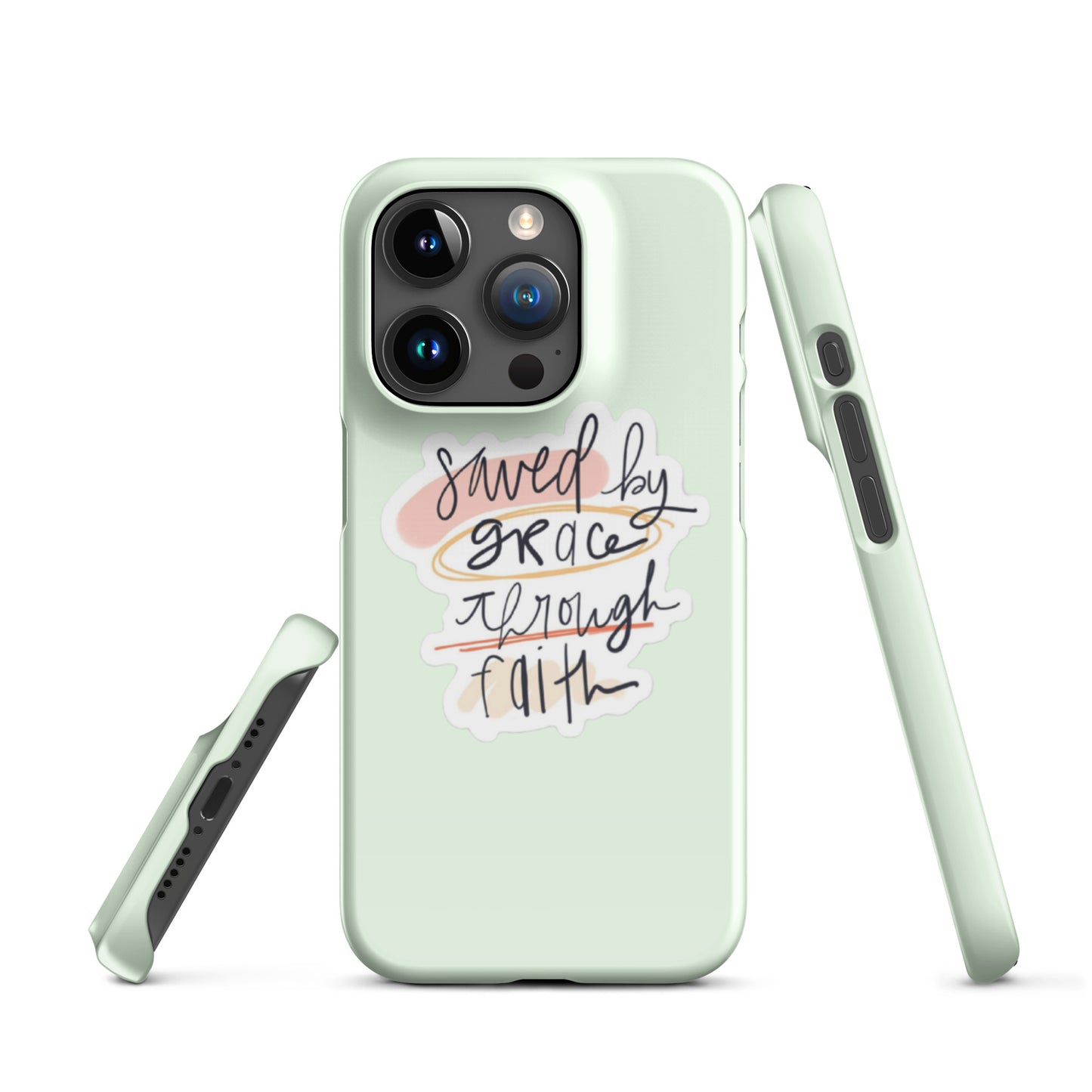 Saved By Grace Snap iPhone® 11 - 15 Case (Honeydew)