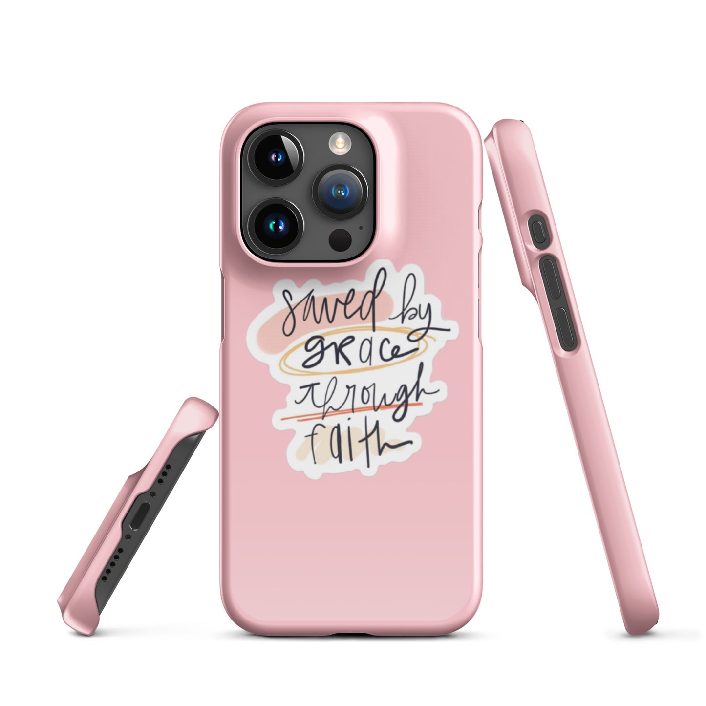 Saved By Grace Snap iPhone® 11 - 15 Case (Pink)