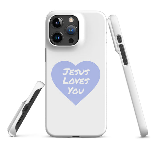 Jesus Loves You Snap iPhone® 11 - 15 Case (Lavender Heart)