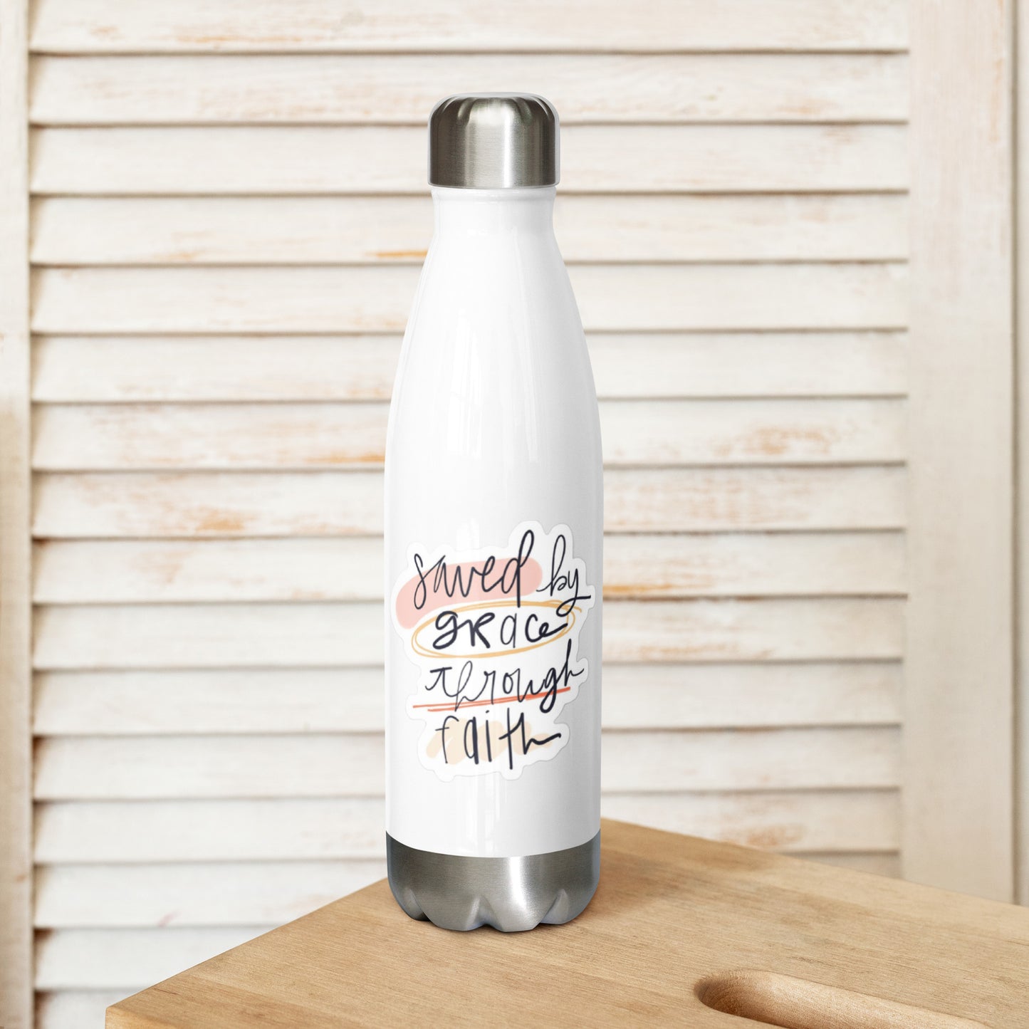 Saved By Grace Stainless Steel Water Bottle