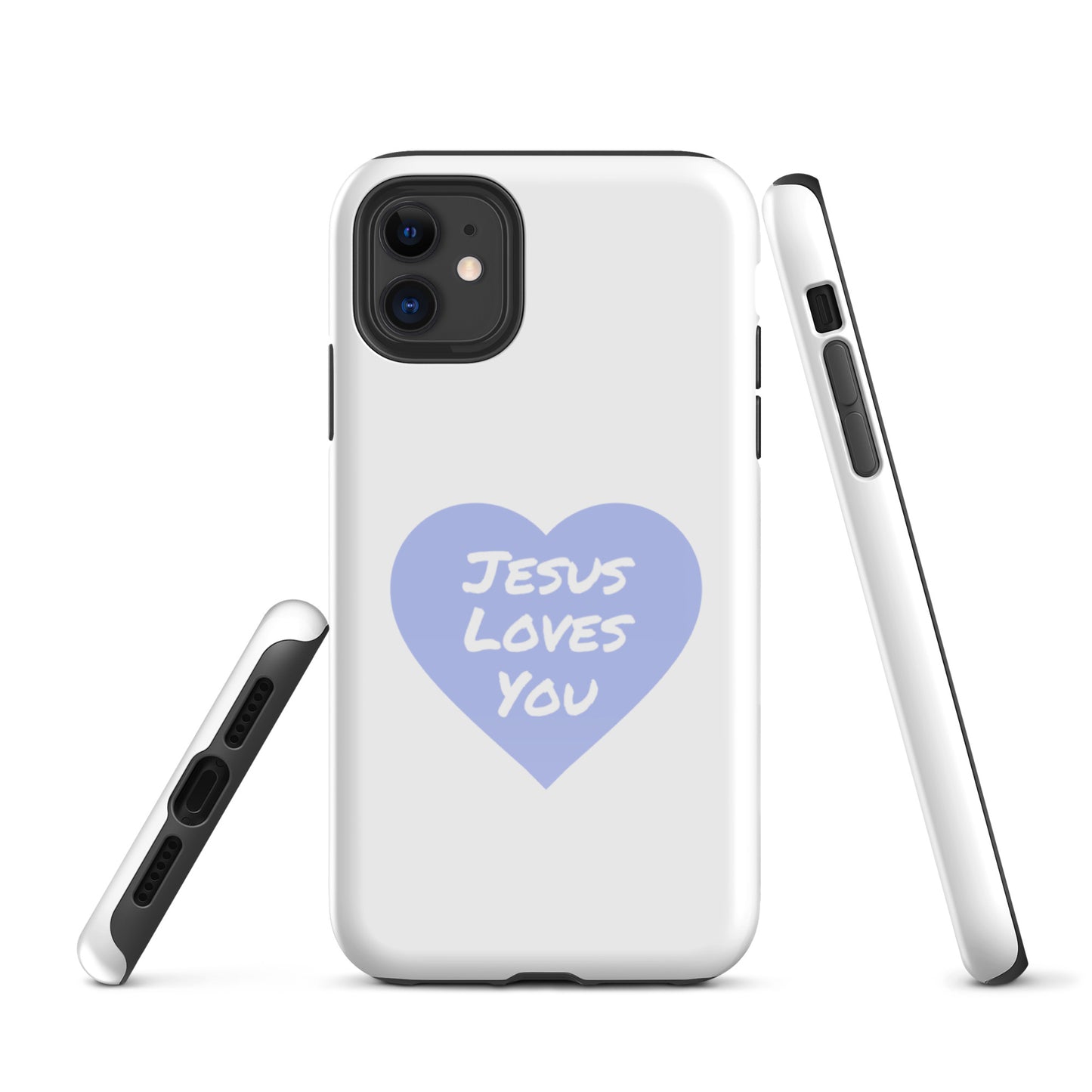 Jesus Loves You iPhone® 11 - 15 Case (Lavender Heart)