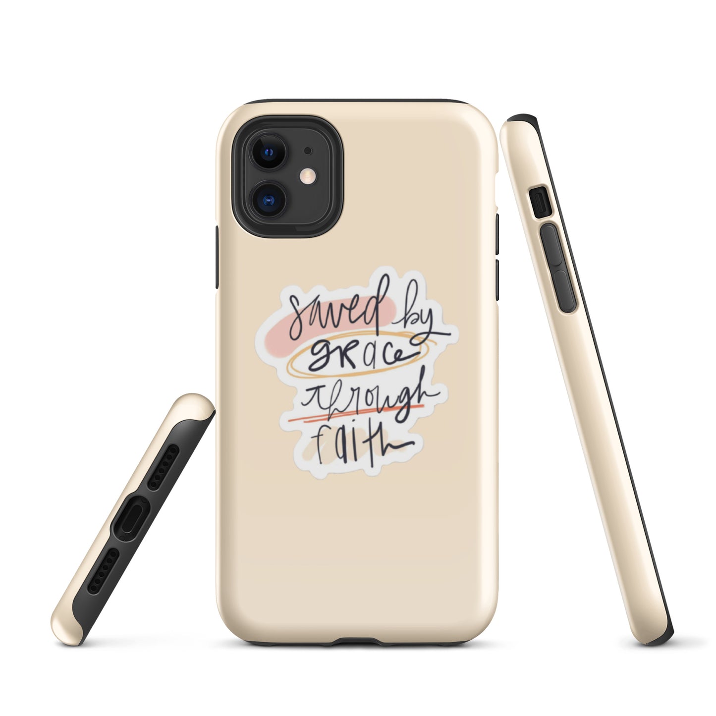 Saved By Grace iPhone® 11 - 15 Case (Tan)