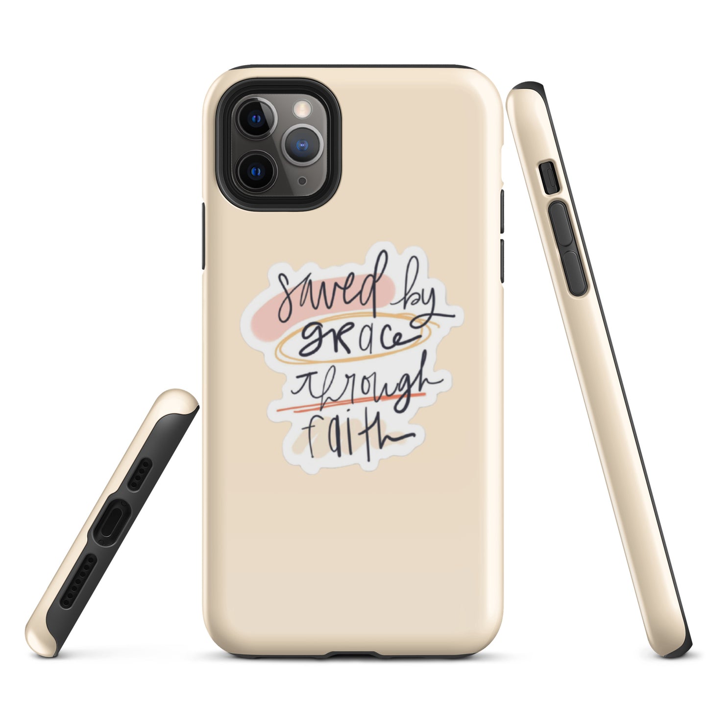 Saved By Grace iPhone® 11 - 15 Case (Tan)