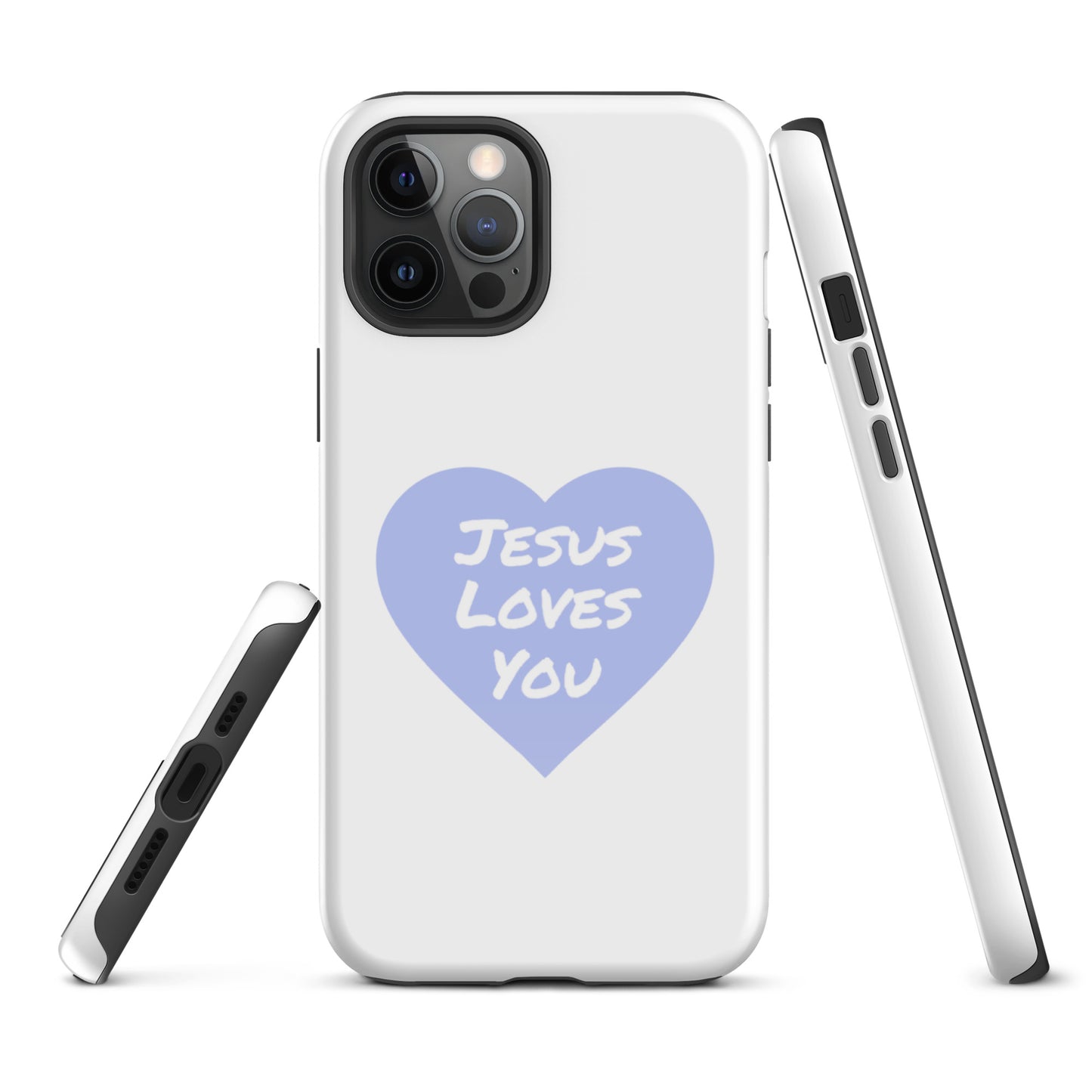 Jesus Loves You iPhone® 11 - 15 Case (Lavender Heart)