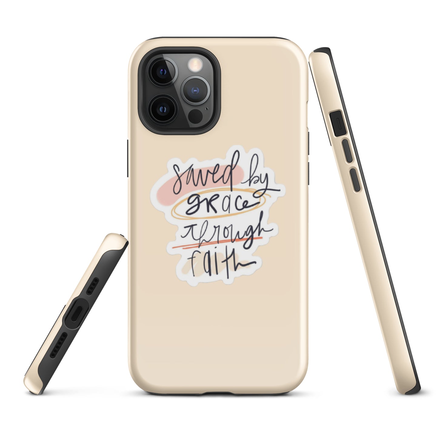 Saved By Grace iPhone® 11 - 15 Case (Tan)