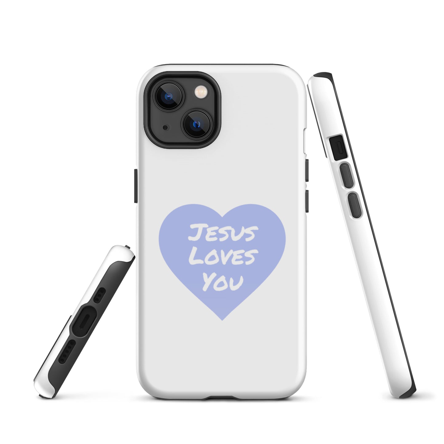 Jesus Loves You iPhone® 11 - 15 Case (Lavender Heart)