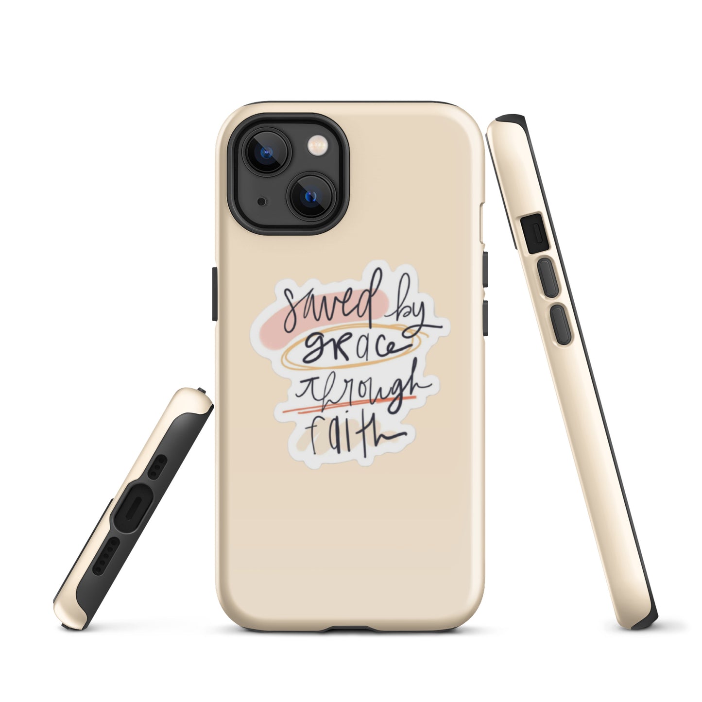 Saved By Grace iPhone® 11 - 15 Case (Tan)