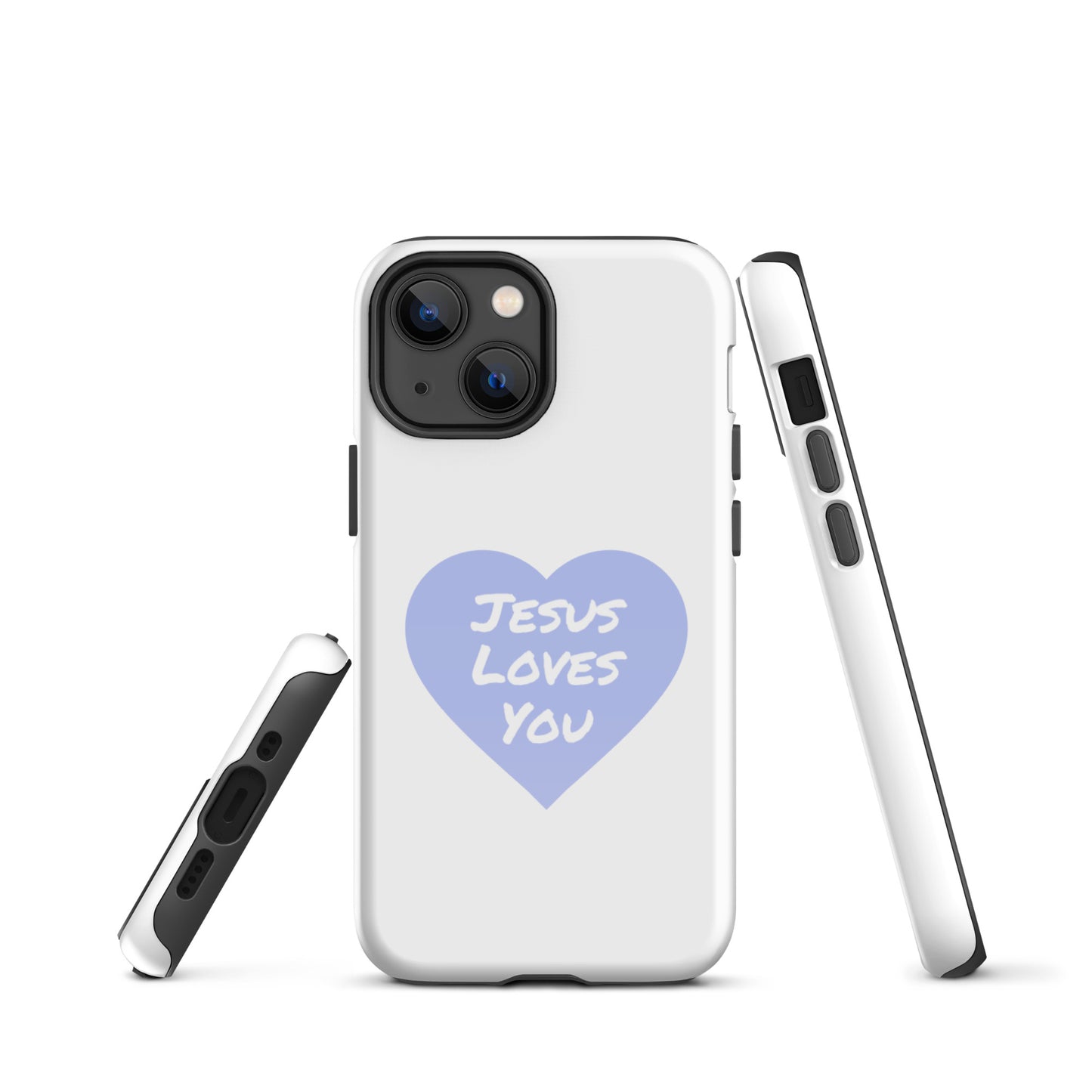 Jesus Loves You iPhone® 11 - 15 Case (Lavender Heart)