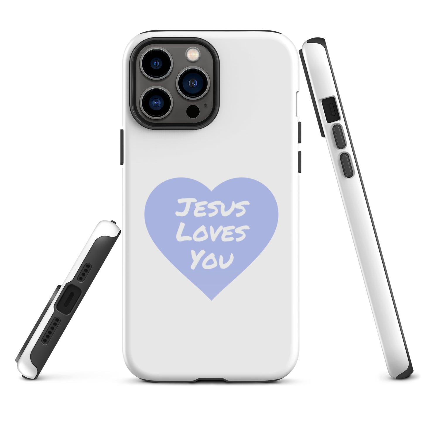 Jesus Loves You iPhone® 11 - 15 Case (Lavender Heart)