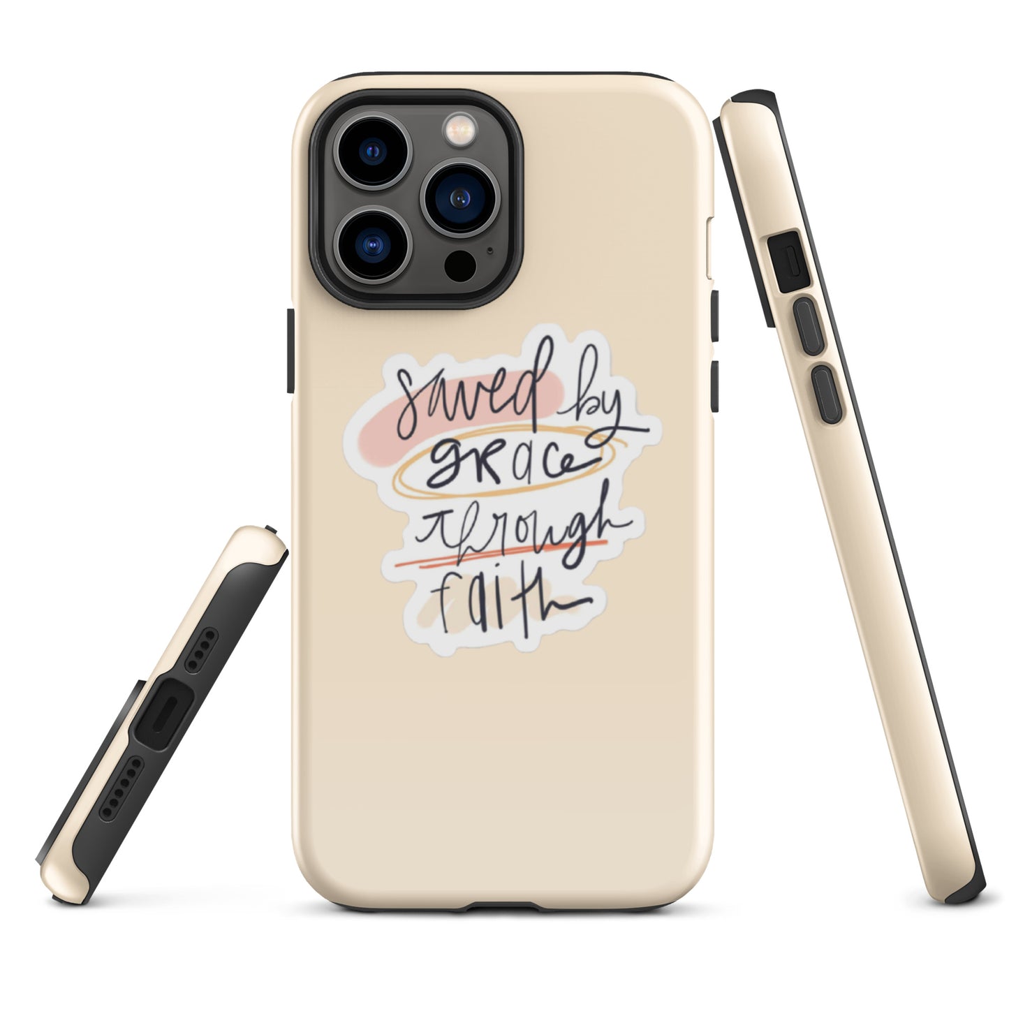 Saved By Grace iPhone® 11 - 15 Case (Tan)