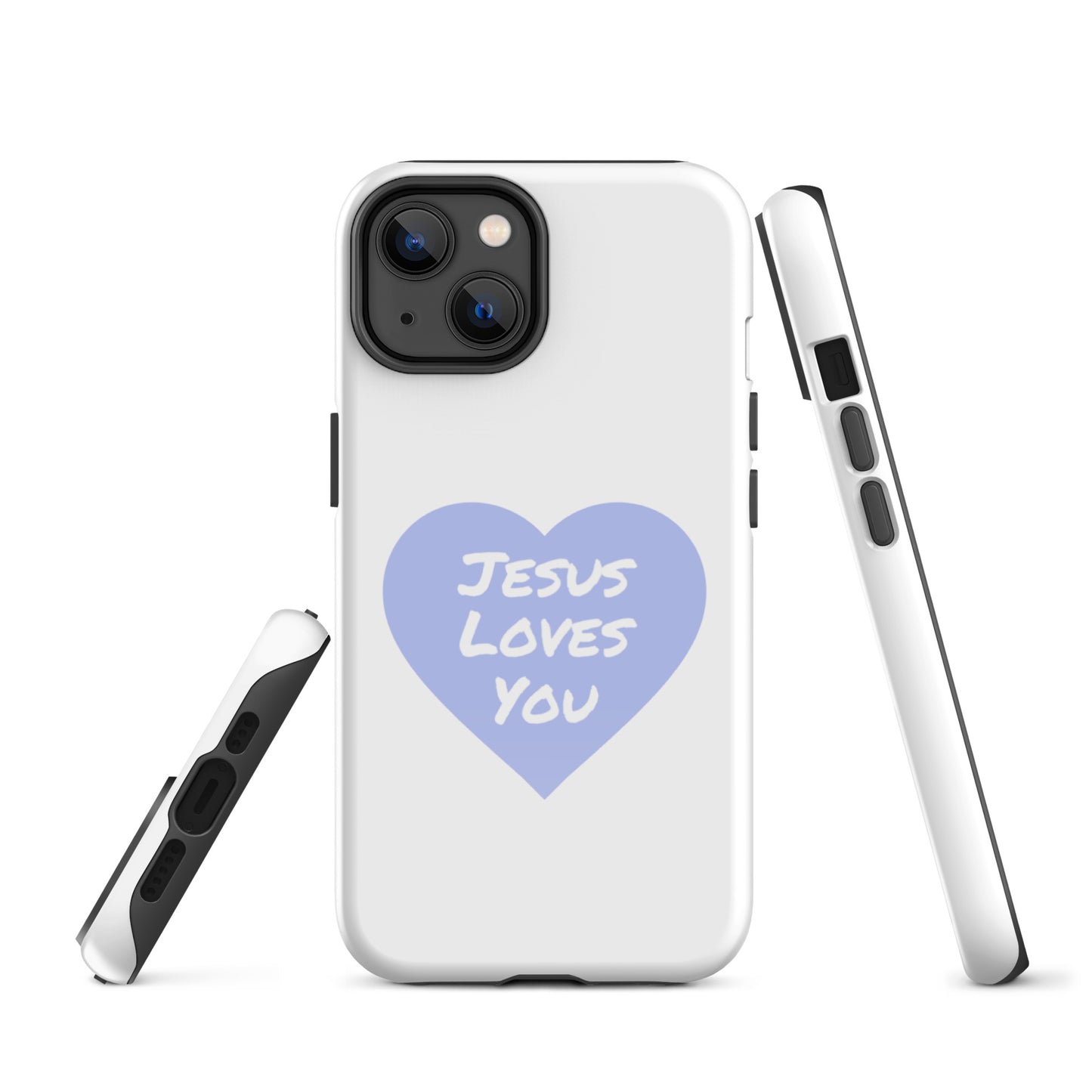 Jesus Loves You iPhone® 11 - 15 Case (Lavender Heart)