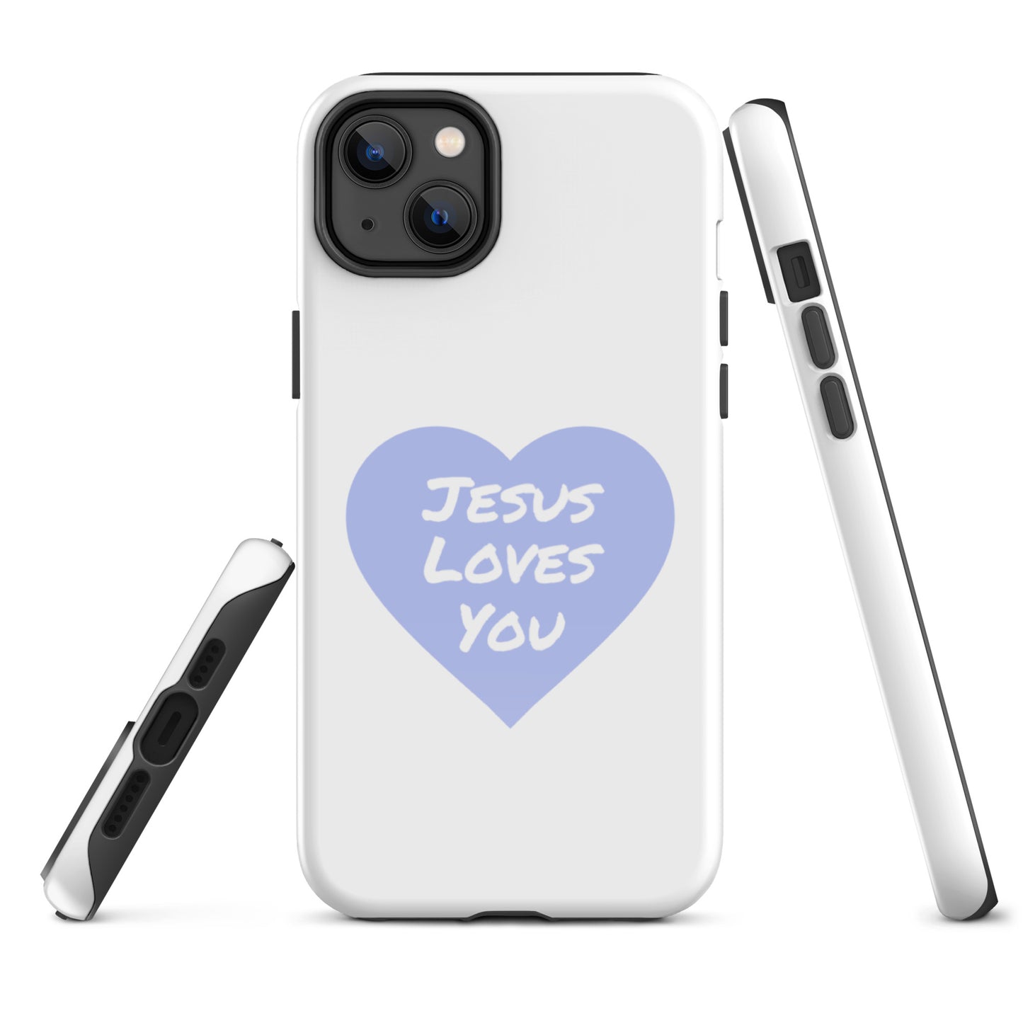 Jesus Loves You iPhone® 11 - 15 Case (Lavender Heart)