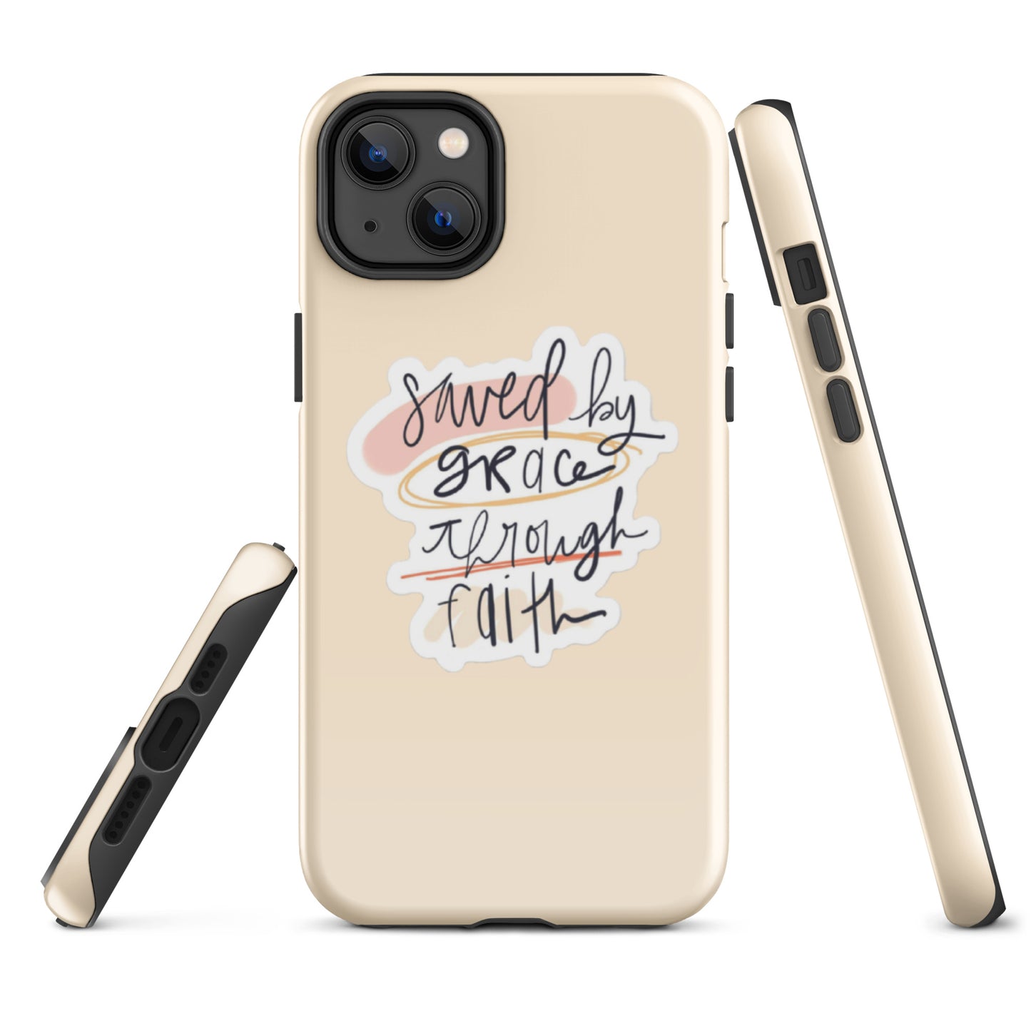 Saved By Grace iPhone® 11 - 15 Case (Tan)