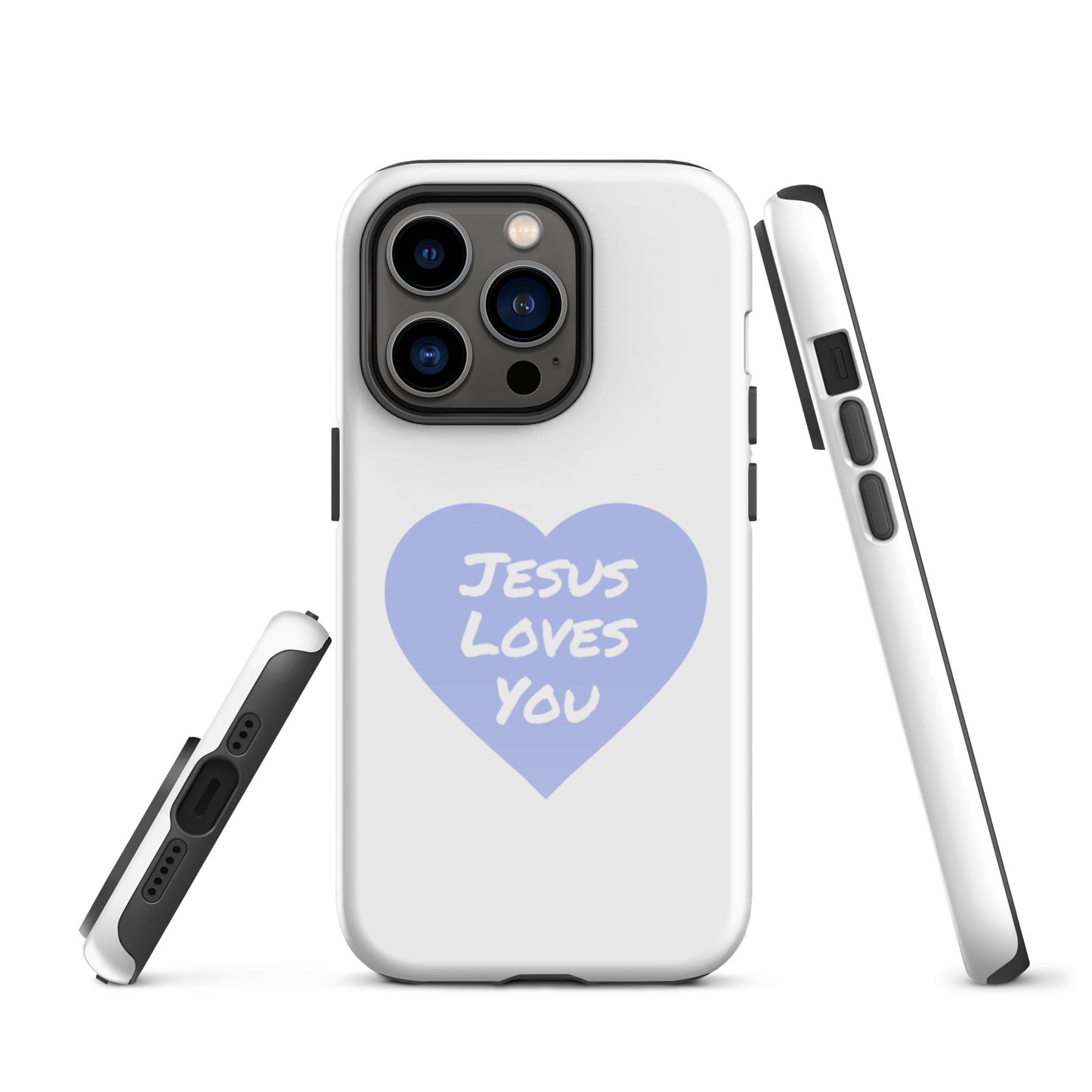 Jesus Loves You iPhone® 11 - 15 Case (Lavender Heart)