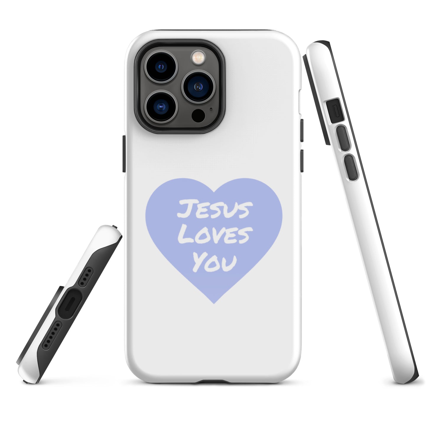 Jesus Loves You iPhone® 11 - 15 Case (Lavender Heart)