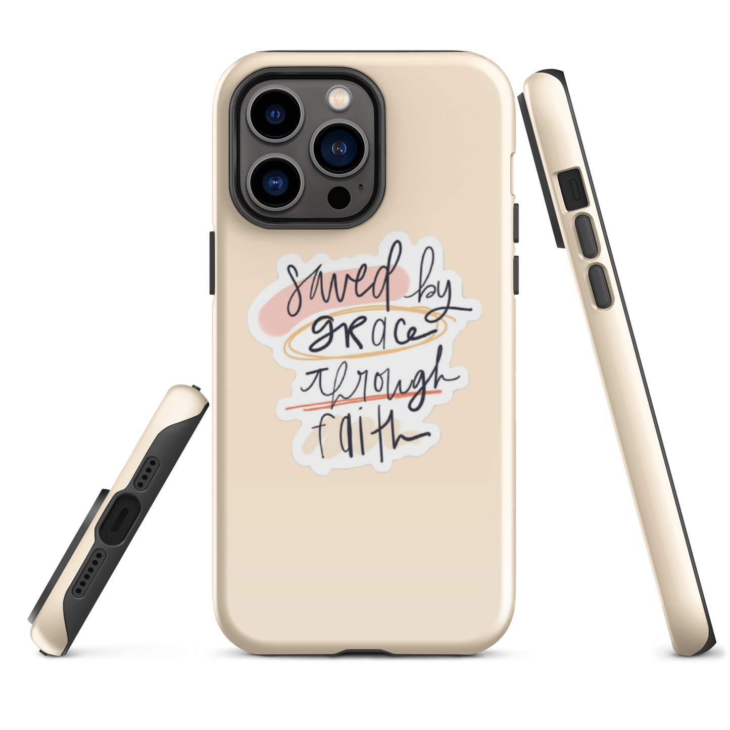 Saved By Grace iPhone® 11 - 15 Case (Tan)