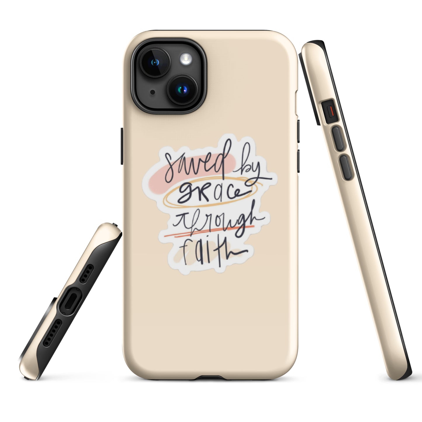 Saved By Grace iPhone® 11 - 15 Case (Tan)