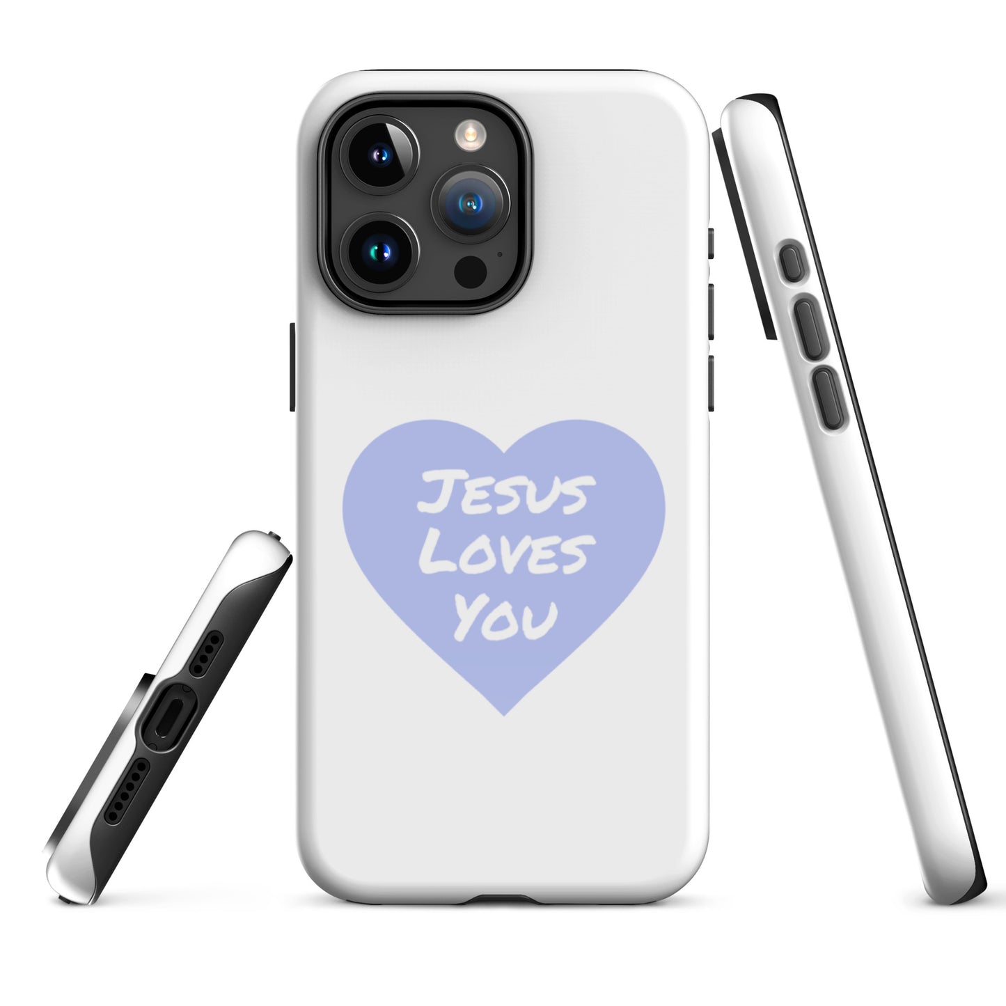 Jesus Loves You iPhone® 11 - 15 Case (Lavender Heart)