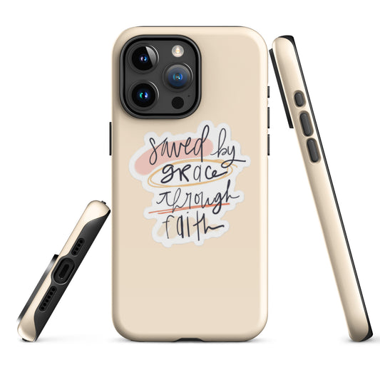 Saved By Grace iPhone® 11 - 15 Case (Tan)