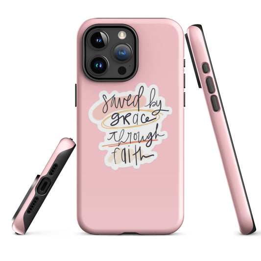 Saved By Grace iPhone® 11 - 15 Case (Pink)