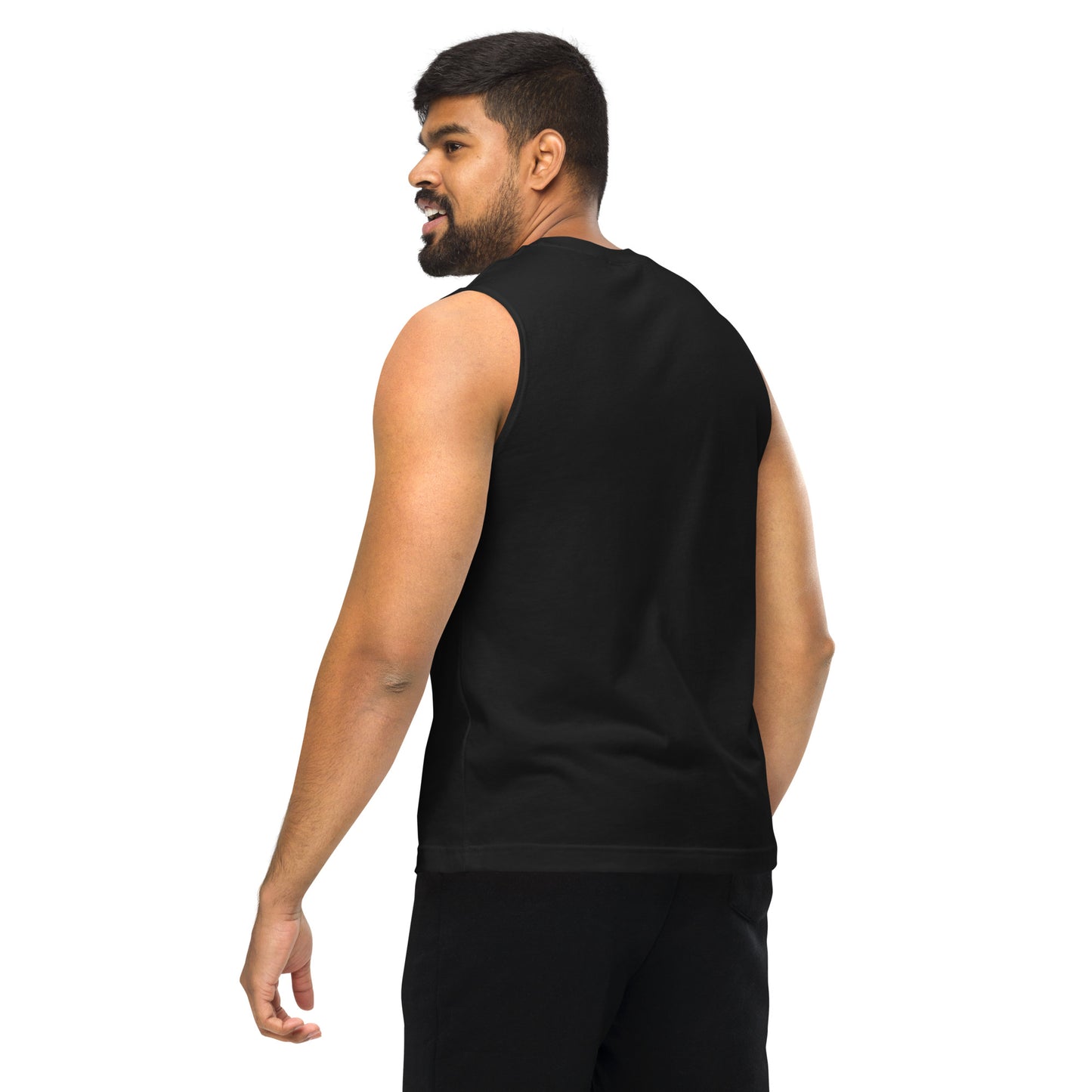 Cross & Barbell Muscle Shirt (Black)