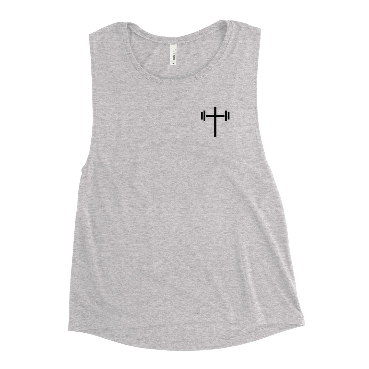 Cross & Barbell Women's Muscle Tank (Black Design)