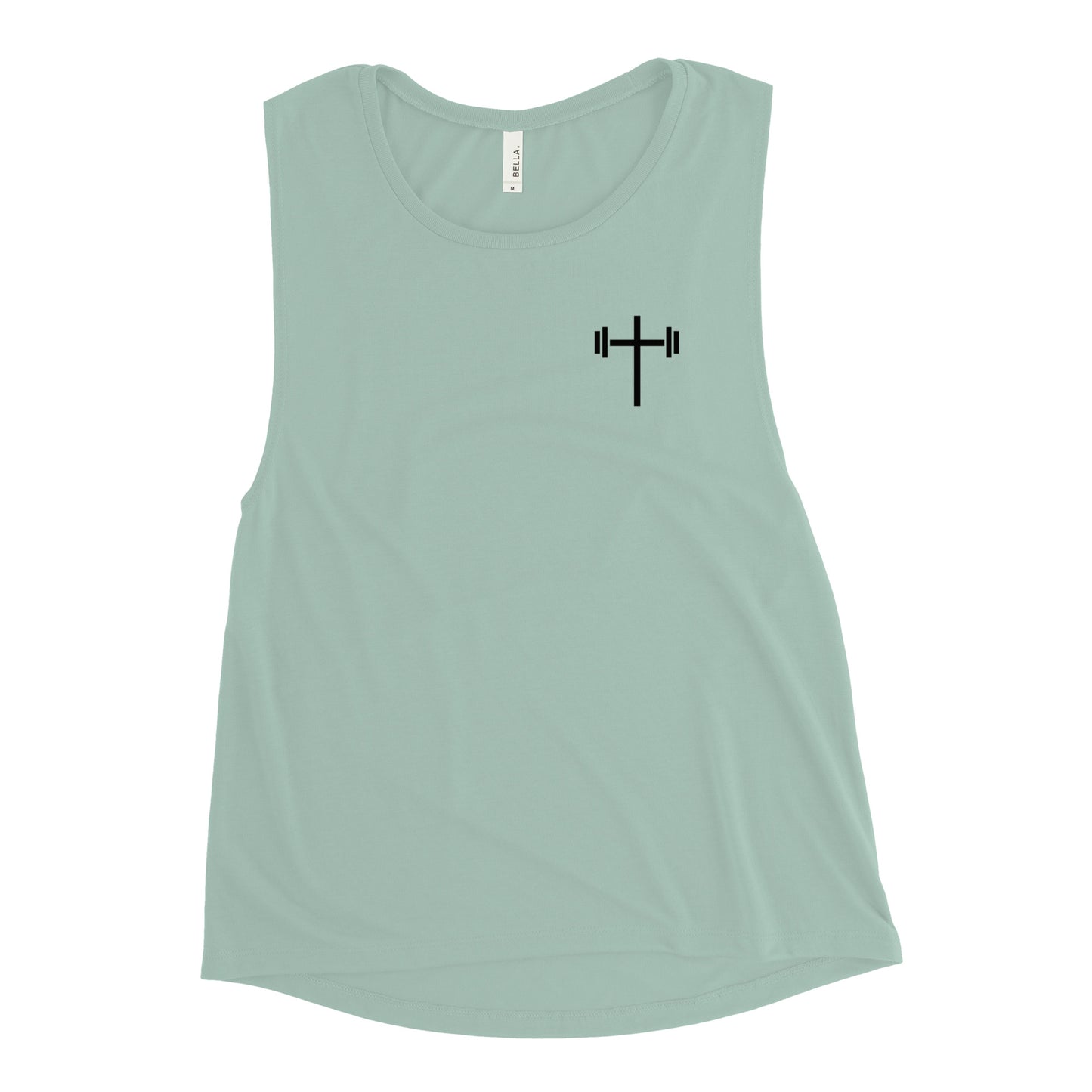 Cross & Barbell Women's Muscle Tank (Black Design)