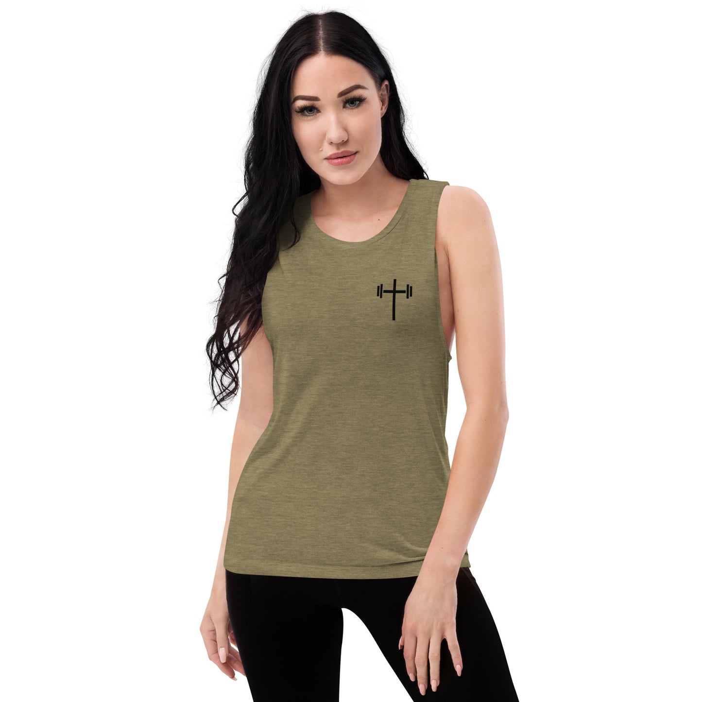 Cross & Barbell Women's Muscle Tank (Black Design)