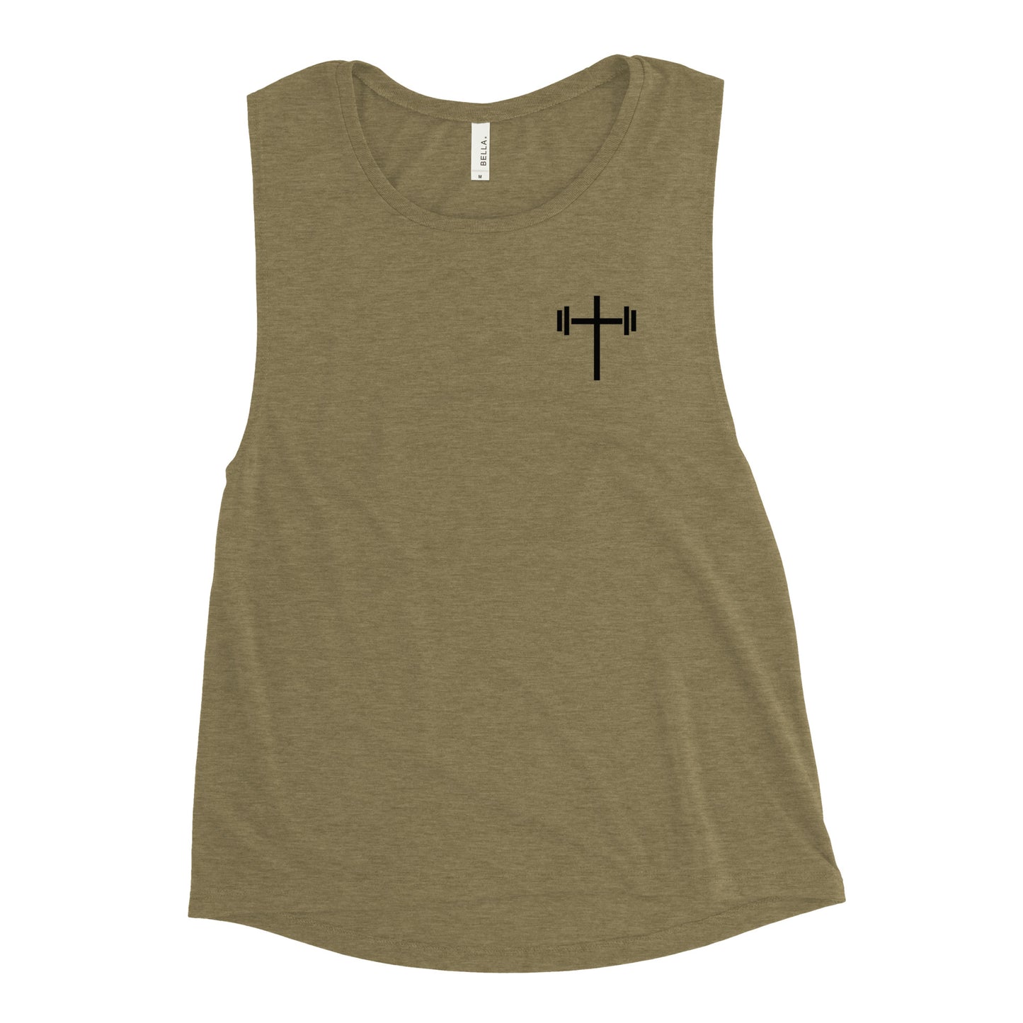 Cross & Barbell Women's Muscle Tank (Black Design)